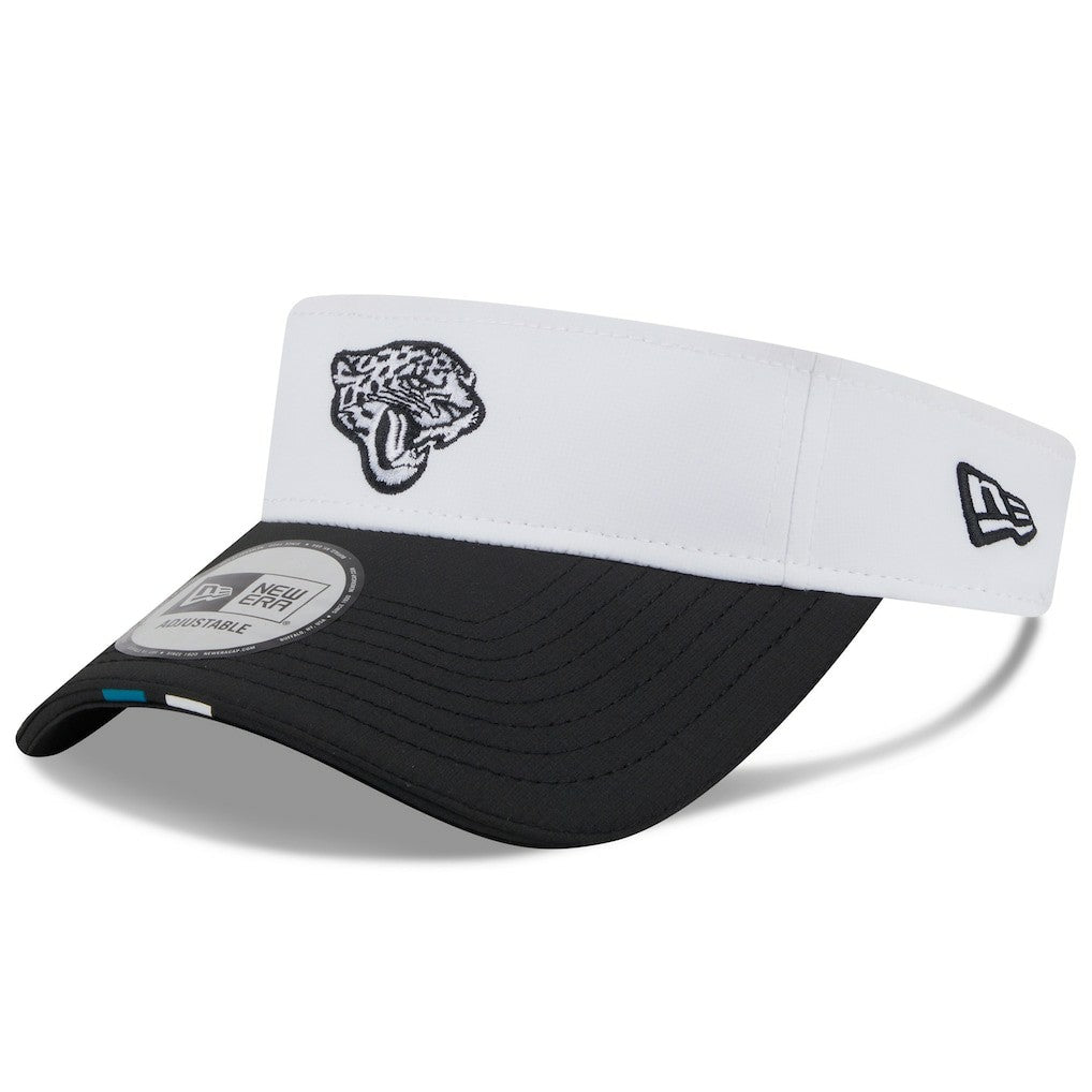 Jacksonville Jaguars New Era 2025 NFL Training Camp Adjustable Visor - White/Black
