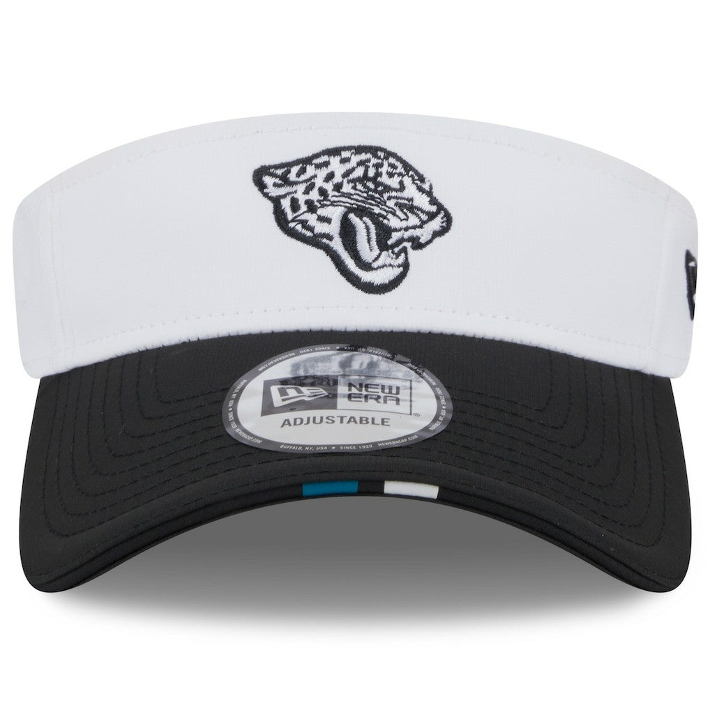 Jacksonville Jaguars New Era 2025 NFL Training Camp Adjustable Visor - White/Black