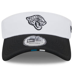 Jacksonville Jaguars New Era 2025 NFL Training Camp Adjustable Visor - White/Black