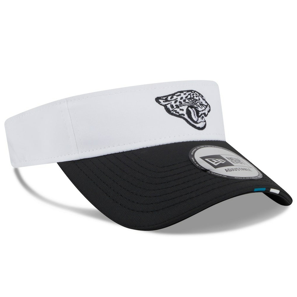 Jacksonville Jaguars New Era 2025 NFL Training Camp Adjustable Visor - White/Black