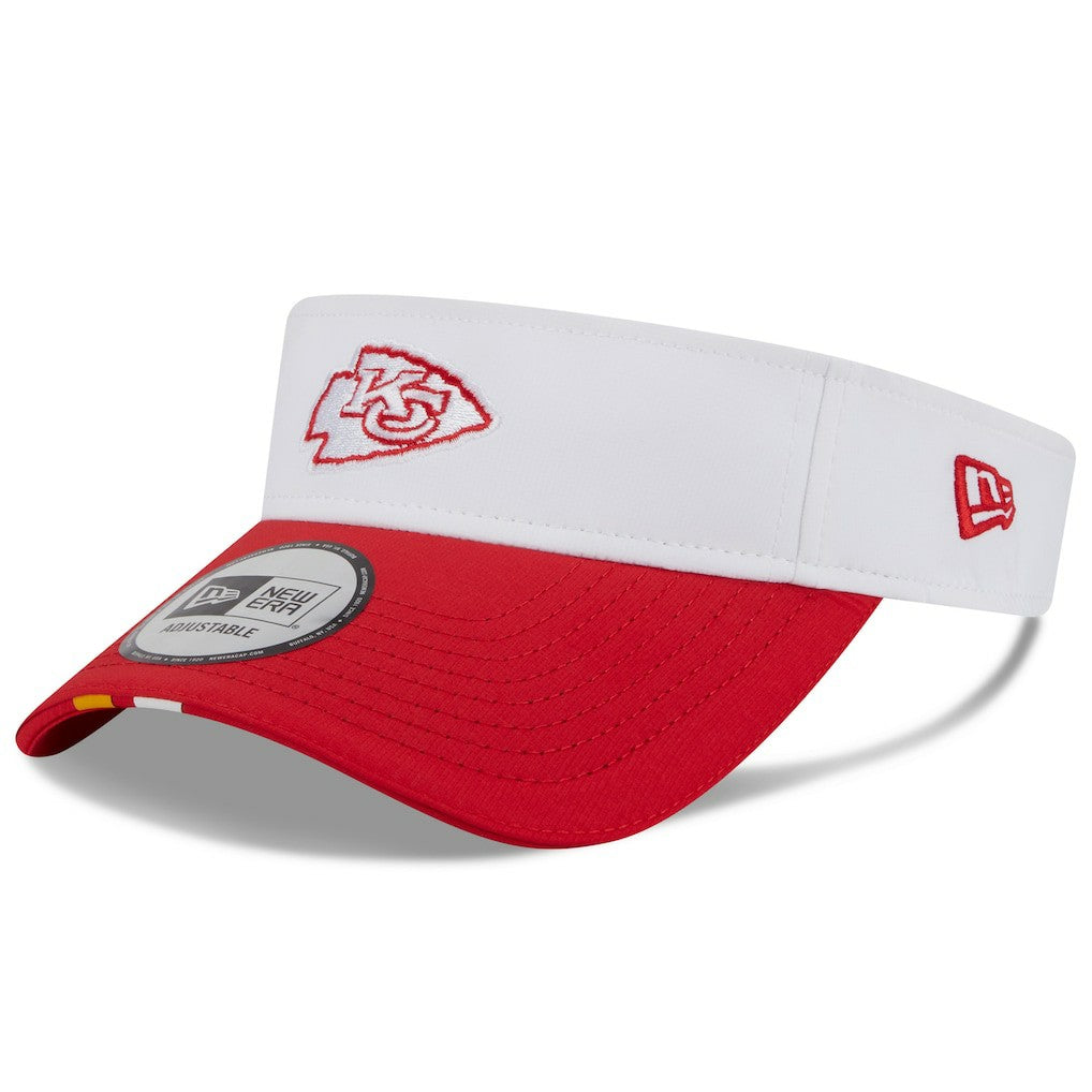 Kansas City Chiefs New Era 2025 NFL Training Camp Adjustable Visor - White/Red