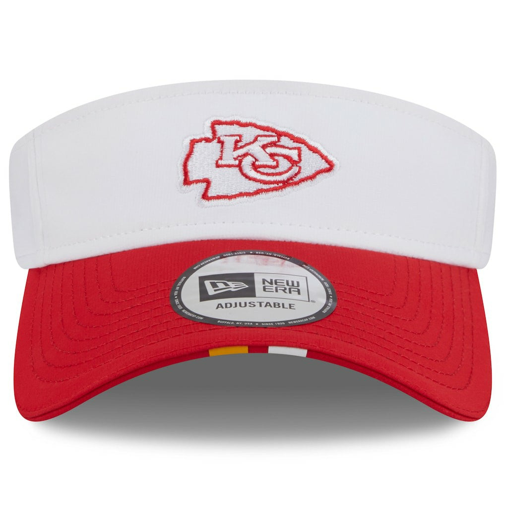 Kansas City Chiefs New Era 2025 NFL Training Camp Adjustable Visor - White/Red