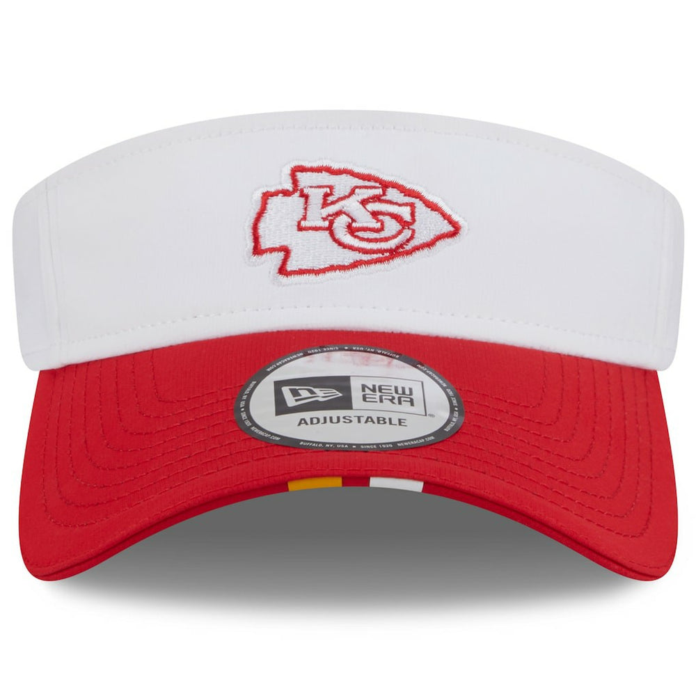 Kansas City Chiefs New Era 2025 NFL Training Camp Adjustable Visor - White/Red