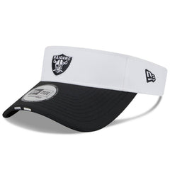 Las Vegas Raiders New Era 2025 NFL Training Camp Adjustable Visor - White/Black