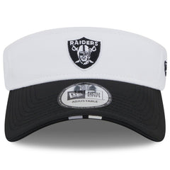 Las Vegas Raiders New Era 2025 NFL Training Camp Adjustable Visor - White/Black
