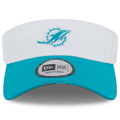 Miami Dolphins New Era 2025 NFL Training Camp Adjustable Visor - White/Aqua