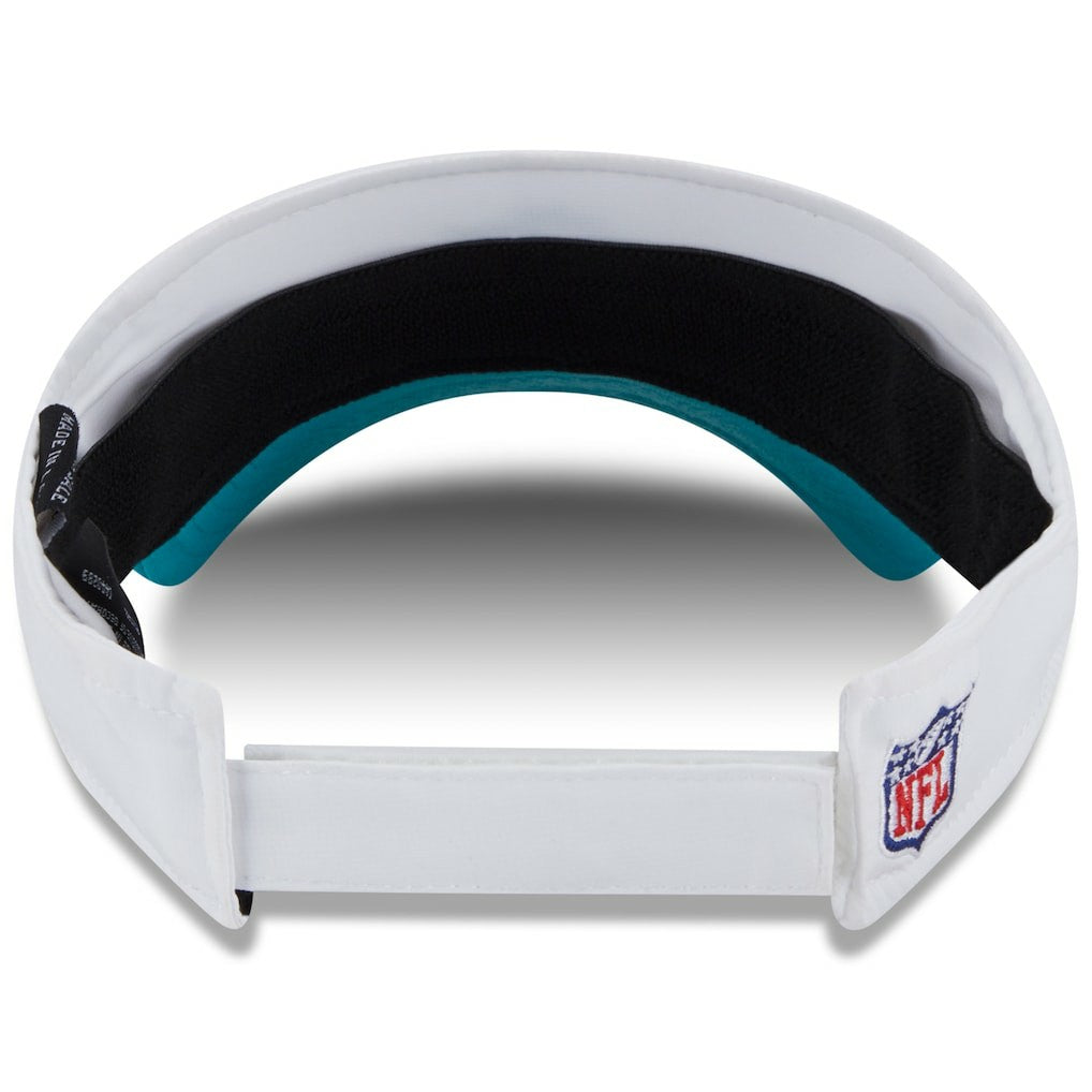 Miami Dolphins New Era 2025 NFL Training Camp Adjustable Visor - White/Aqua