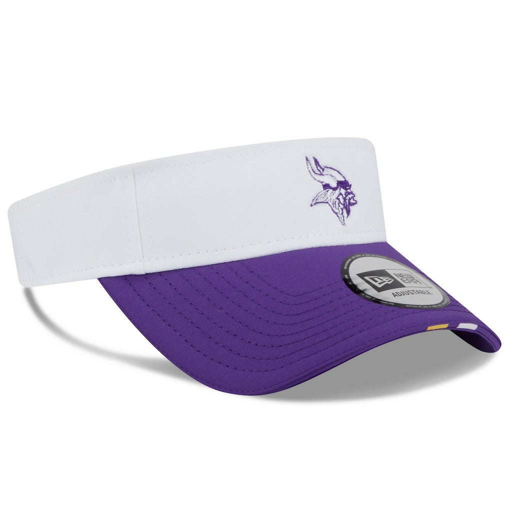 Minnesota Vikings New Era 2025 NFL Training Camp Adjustable Visor - White/Purple