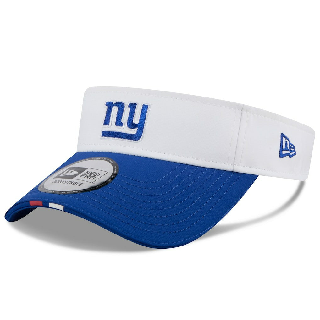 New York Giants New Era 2025 NFL Training Camp Adjustable Visor - White/Royal