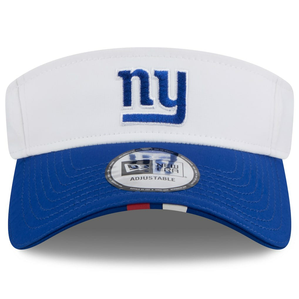 New York Giants New Era 2025 NFL Training Camp Adjustable Visor - White/Royal
