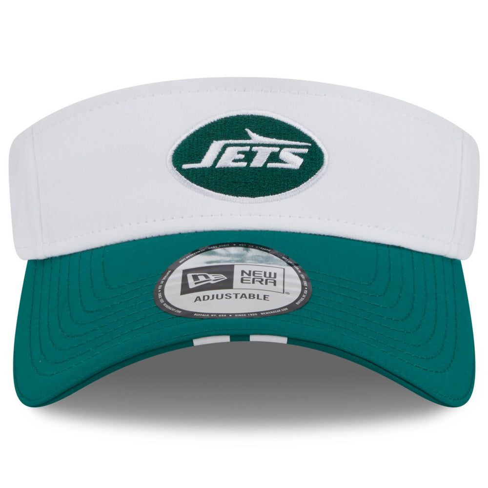 New York Jets New Era 2025 NFL Training Camp Adjustable Visor - White/Green