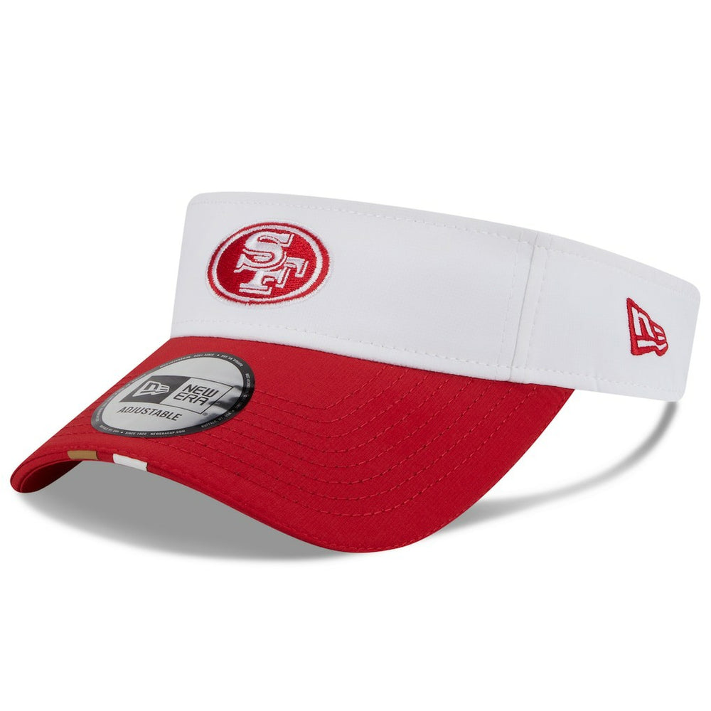 San Francisco 49ers New Era 2025 NFL Training Camp Adjustable Visor - White/Scarlet