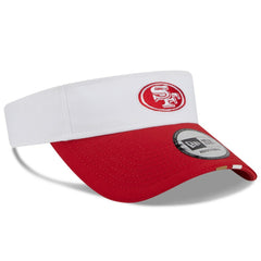 San Francisco 49ers New Era 2025 NFL Training Camp Adjustable Visor - White/Scarlet