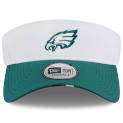 Philadelphia Eagles New Era 2025 NFL Training Camp Adjustable Visor - White/Midnight Green