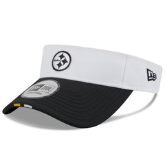 Pittsburgh Steelers New Era 2025 NFL Training Camp Adjustable Visor - White/Black