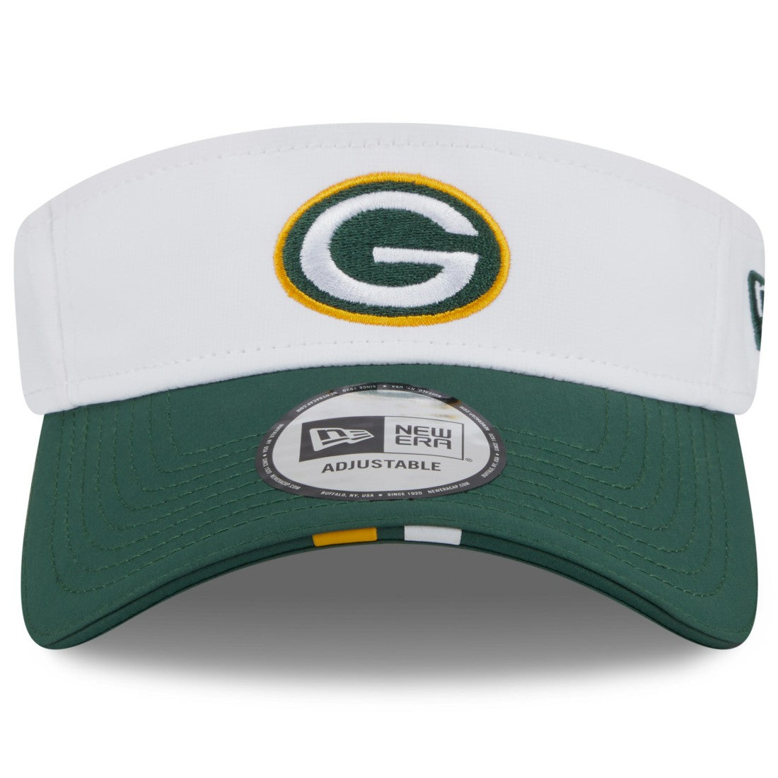 Green Bay Packers New Era 2025 NFL Training Camp Adjustable Visor - White/Green