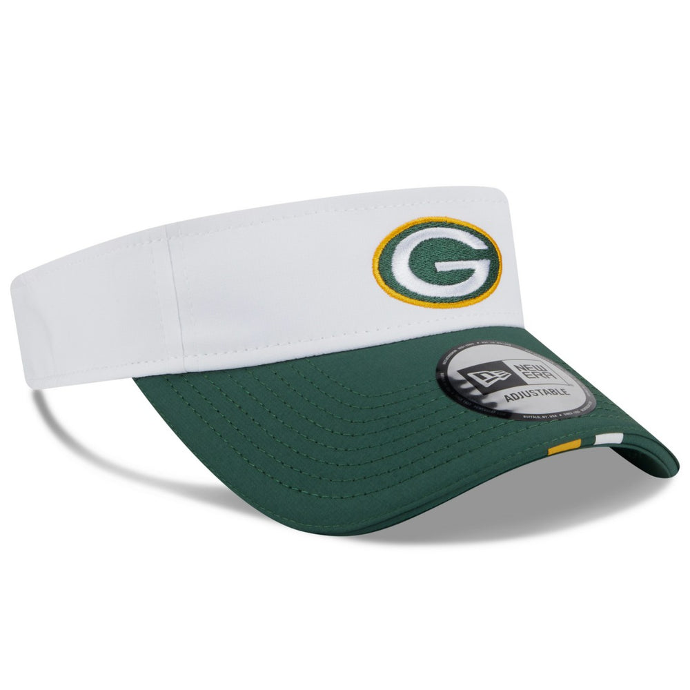 Green Bay Packers New Era 2025 NFL Training Camp Adjustable Visor - White/Green