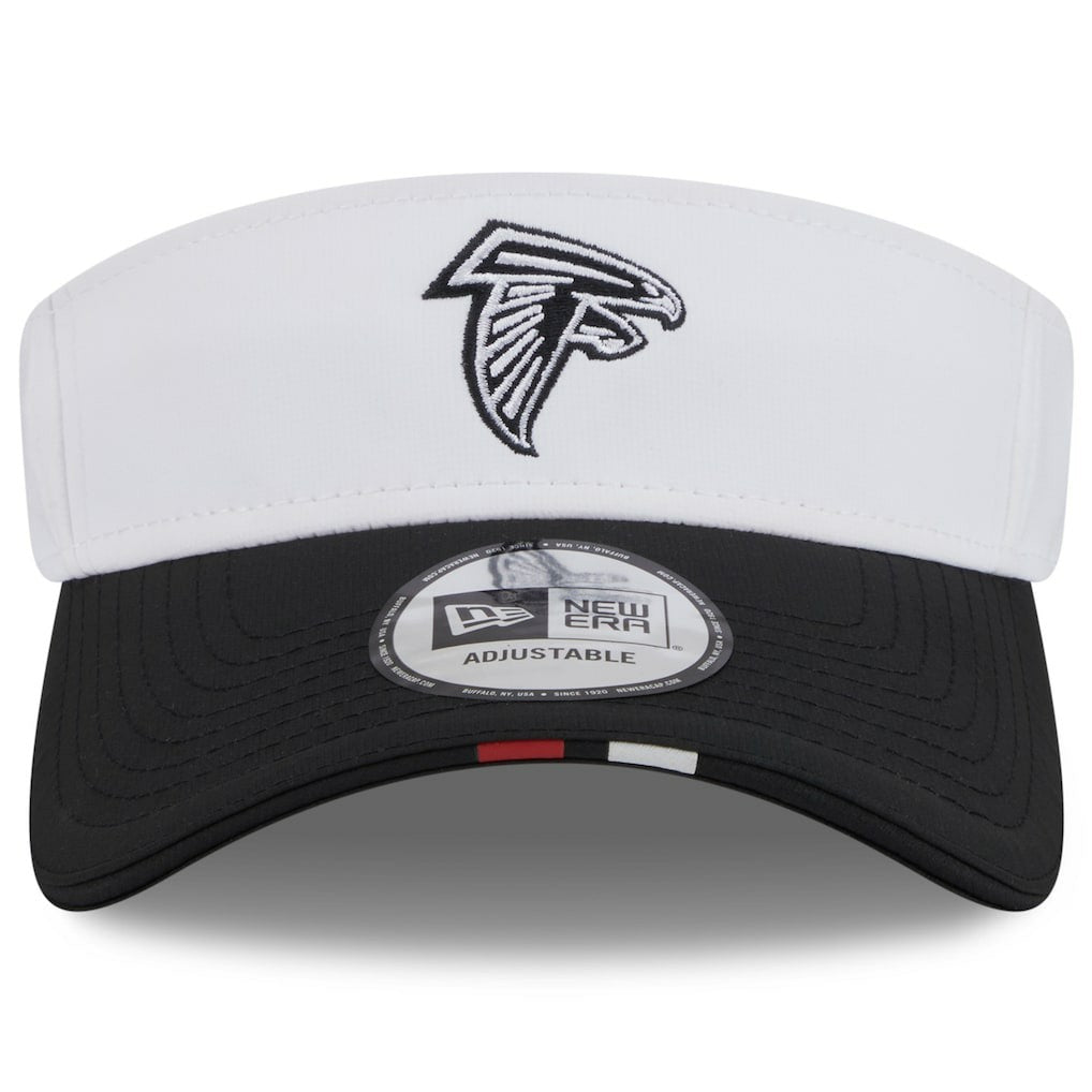 Atlanta Falcons New Era 2025 NFL Training Camp Adjustable Visor - White/Black