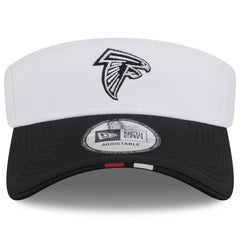 Atlanta Falcons New Era 2025 NFL Training Camp Adjustable Visor - White/Black