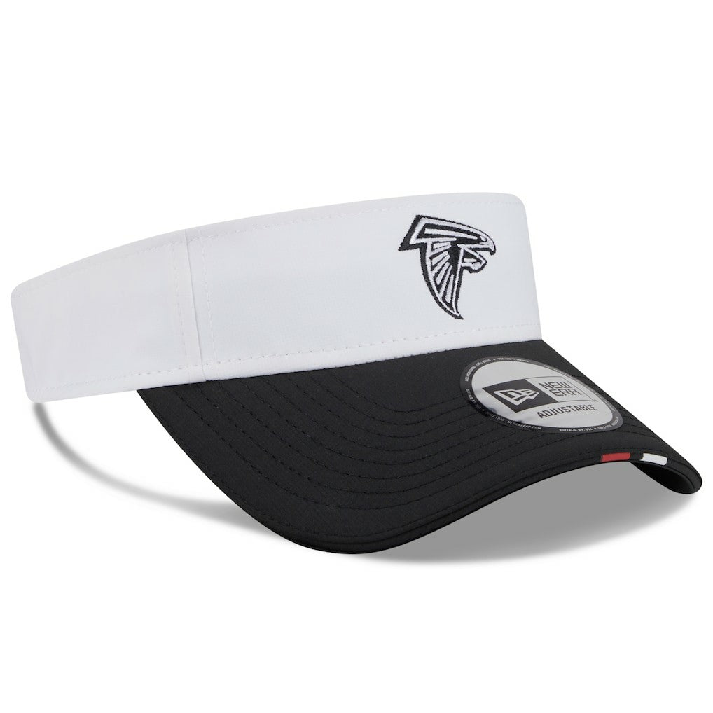 Atlanta Falcons New Era 2025 NFL Training Camp Adjustable Visor - White/Black