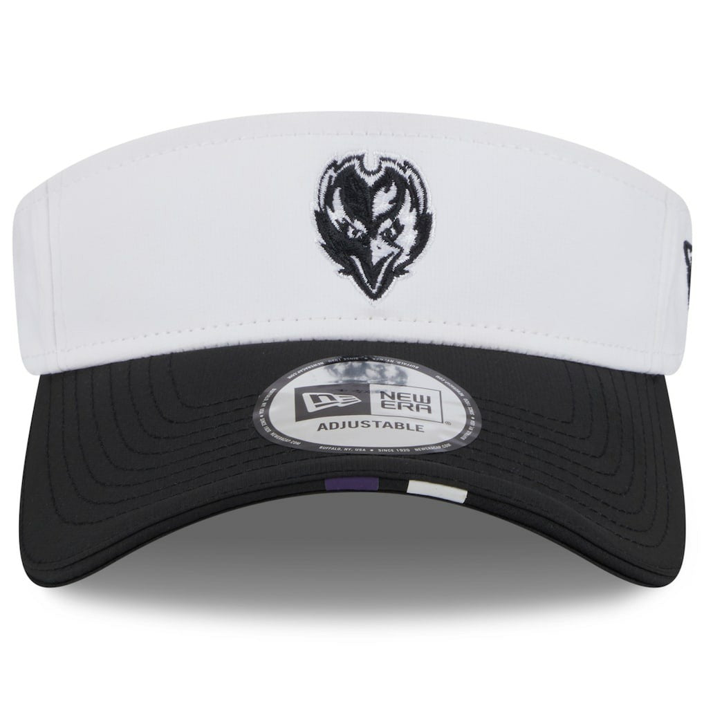 Baltimore Ravens New Era 2025 NFL Training Camp Adjustable Visor - White/Black
