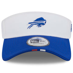 Buffalo Bills New Era 2025 NFL Training Camp Adjustable Visor - White/Royal