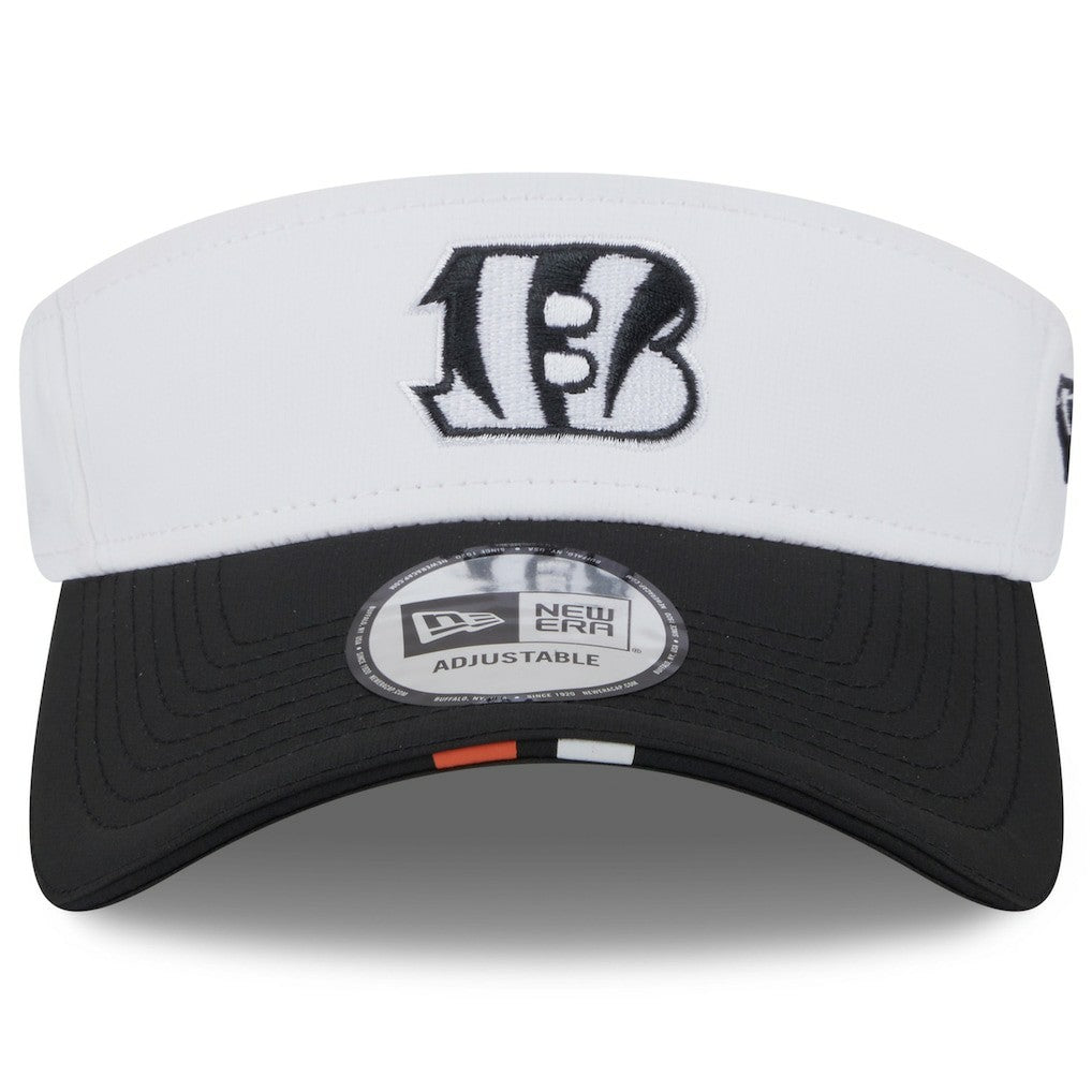 Cincinnati Bengals New Era 2025 NFL Training Camp Adjustable Visor - White/Black