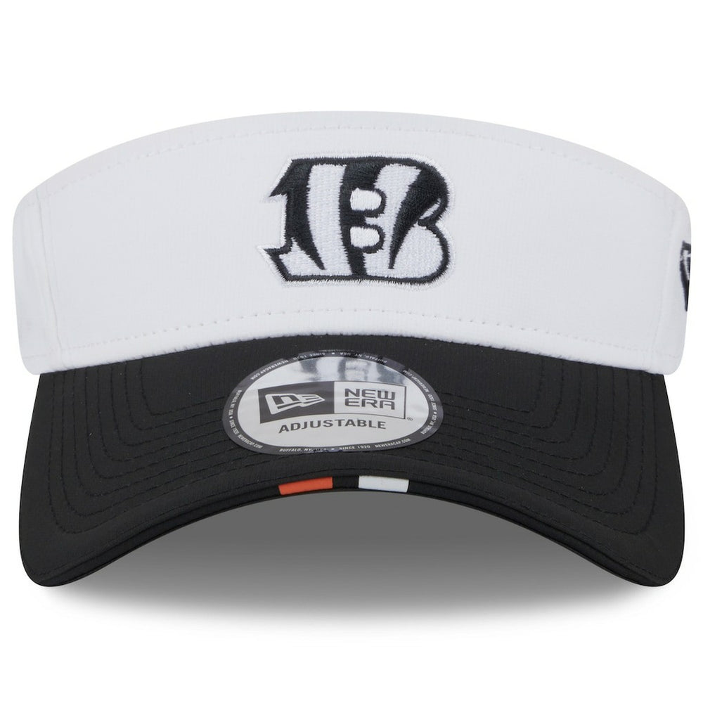Cincinnati Bengals New Era 2025 NFL Training Camp Adjustable Visor - White/Black