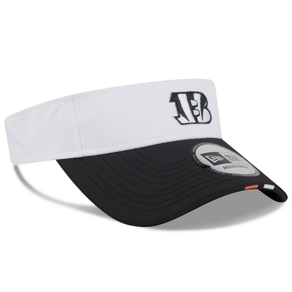 Cincinnati Bengals New Era 2025 NFL Training Camp Adjustable Visor - White/Black