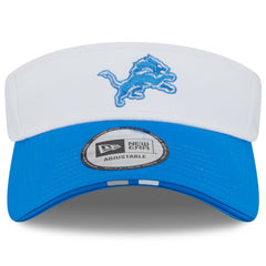Detroit Lions New Era 2025 NFL Training Camp Adjustable Visor - White/Blue