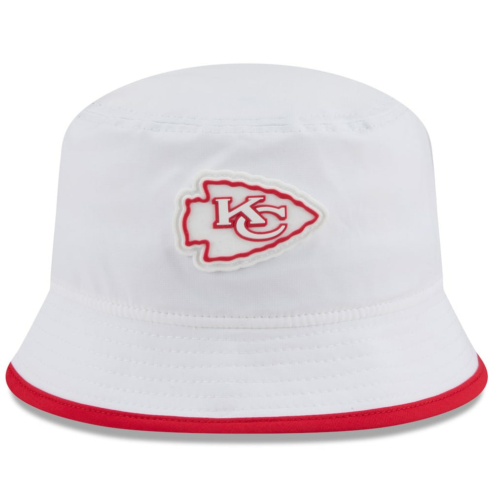 Kansas City Chiefs New Era 2025 NFL Training Camp Stretch Bucket Hat - White Hats