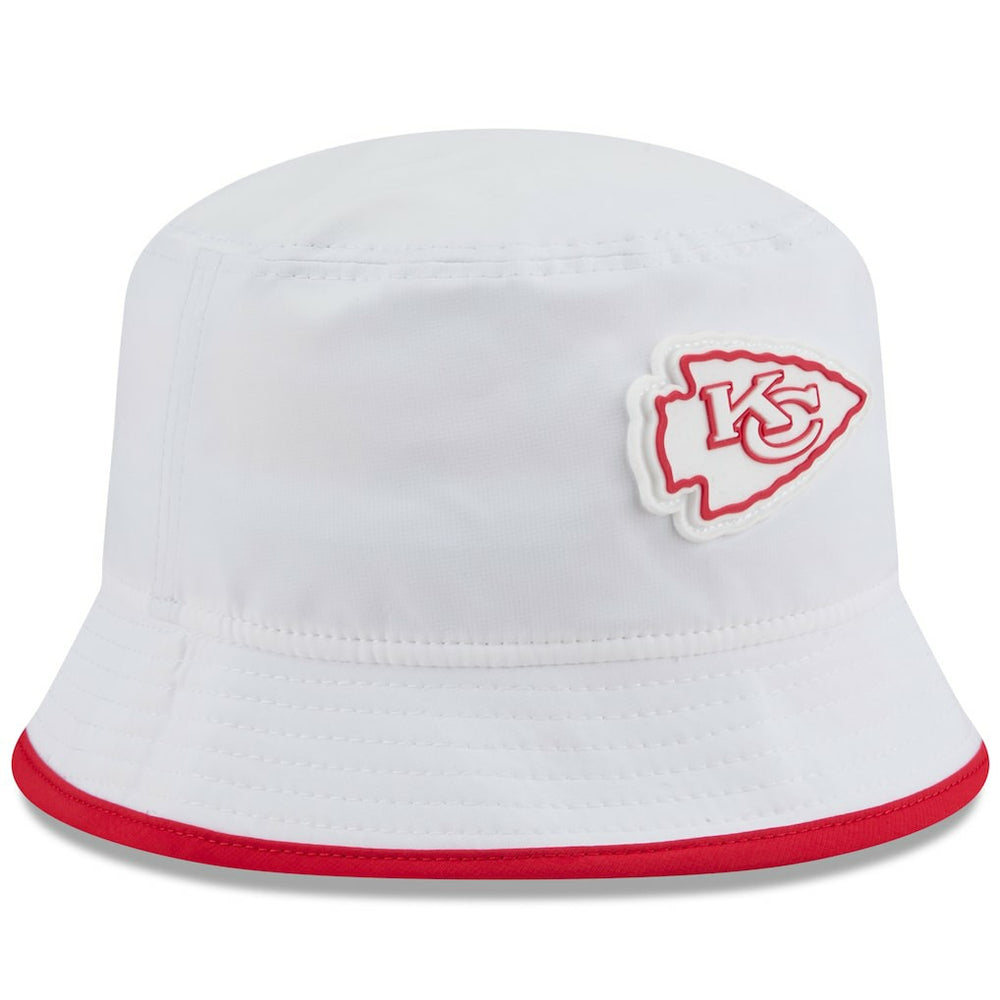 Kansas City Chiefs New Era 2025 NFL Training Camp Stretch Bucket Hat - White Hats