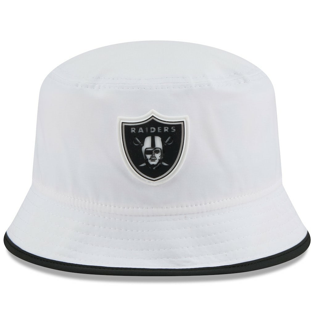 Las Vegas Raiders New Era 2025 NFL Training Camp Stretch Bucket Hat - White Hats