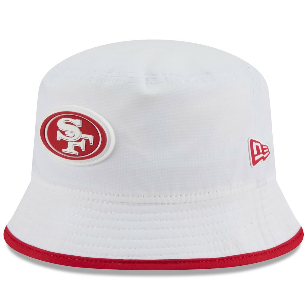 San Francisco 49ers New Era 2025 NFL Training Camp Stretch Bucket Hat - White Hats