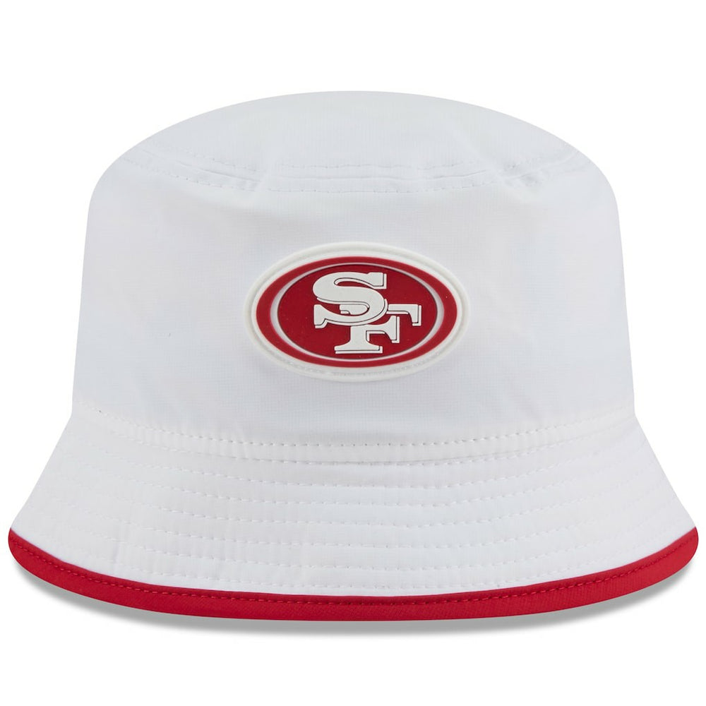 San Francisco 49ers New Era 2025 NFL Training Camp Stretch Bucket Hat - White Hats