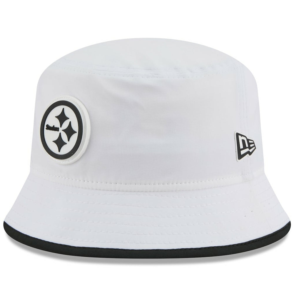 Pittsburgh Steelers New Era 2025 NFL Training Camp Stretch Bucket Hat - White Hats