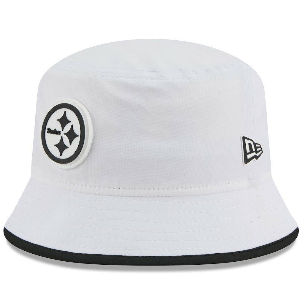 Pittsburgh Steelers New Era 2025 NFL Training Camp Stretch Bucket Hat - White Hats