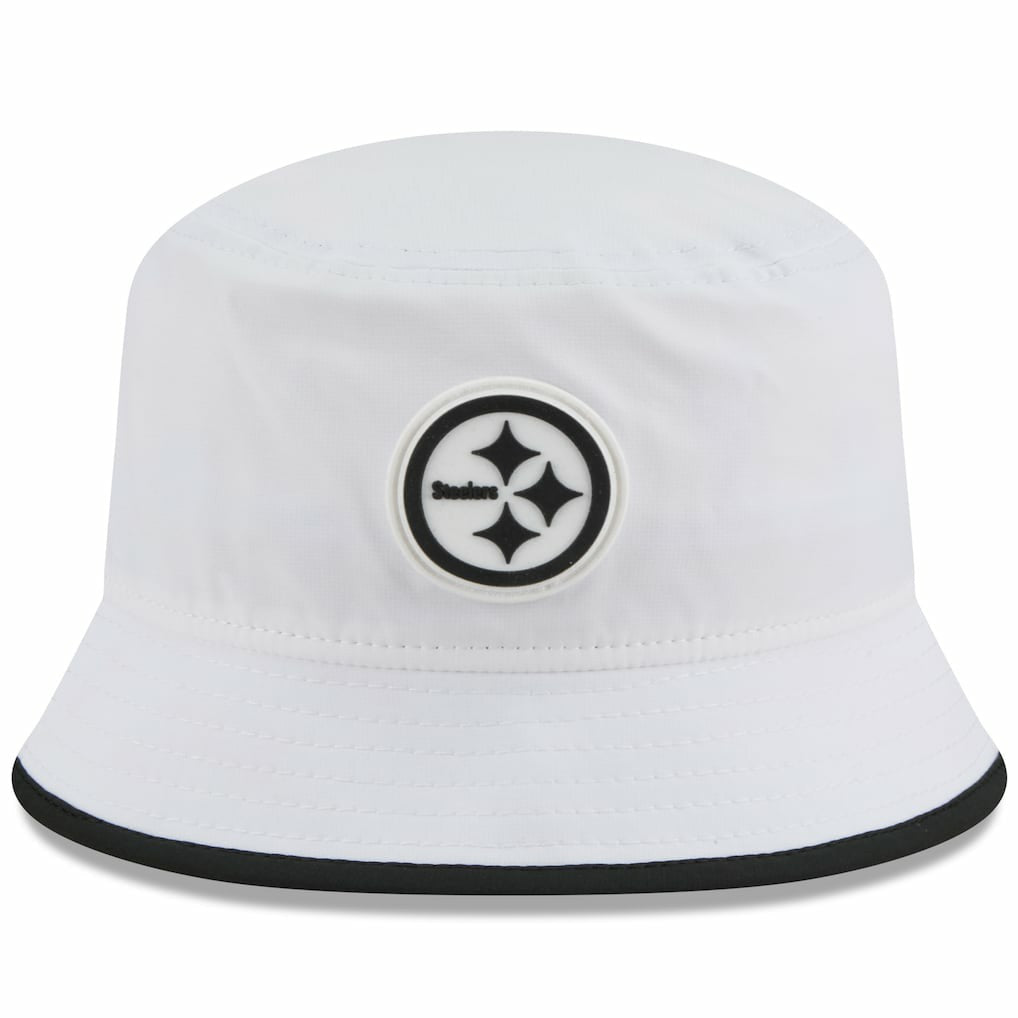 Pittsburgh Steelers New Era 2025 NFL Training Camp Stretch Bucket Hat - White Hats