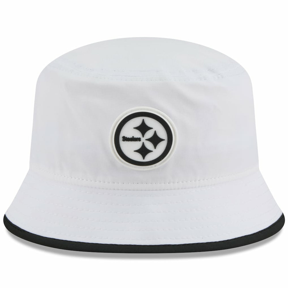 Pittsburgh Steelers New Era 2025 NFL Training Camp Stretch Bucket Hat - White Hats