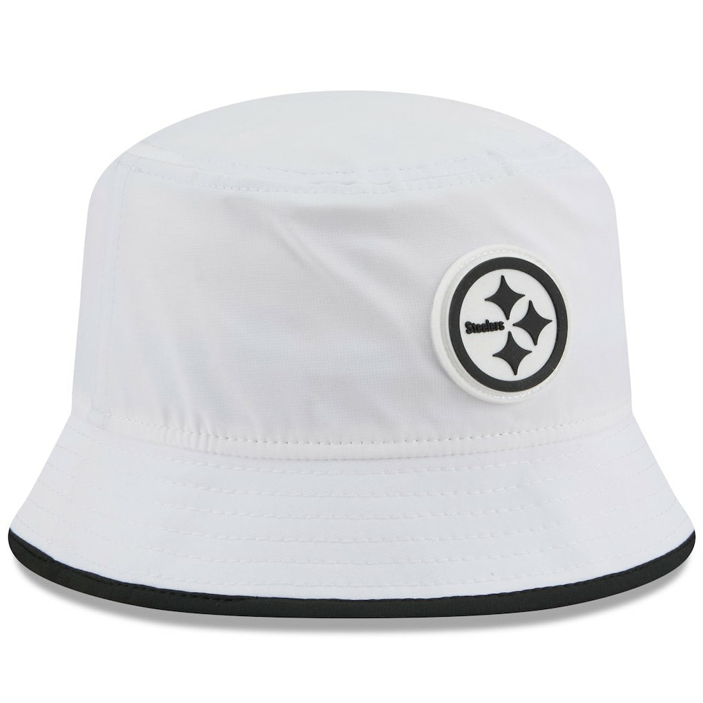 Pittsburgh Steelers New Era 2025 NFL Training Camp Stretch Bucket Hat - White Hats