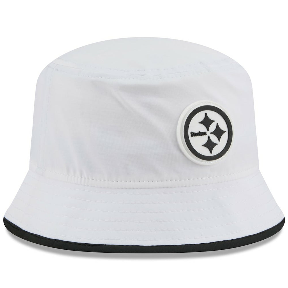 Pittsburgh Steelers New Era 2025 NFL Training Camp Stretch Bucket Hat - White Hats