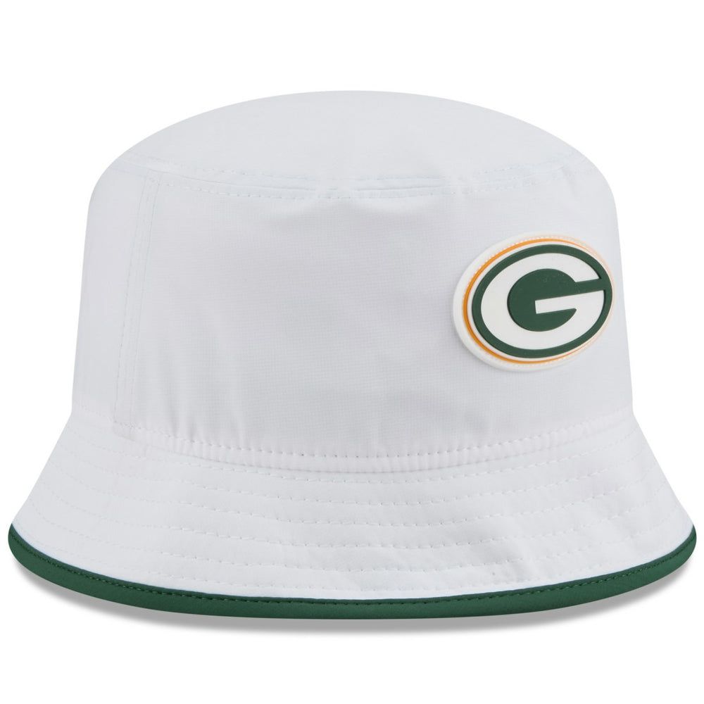 Green Bay Packers New Era 2025 NFL Training Camp Stretch Bucket Hat - White Hats