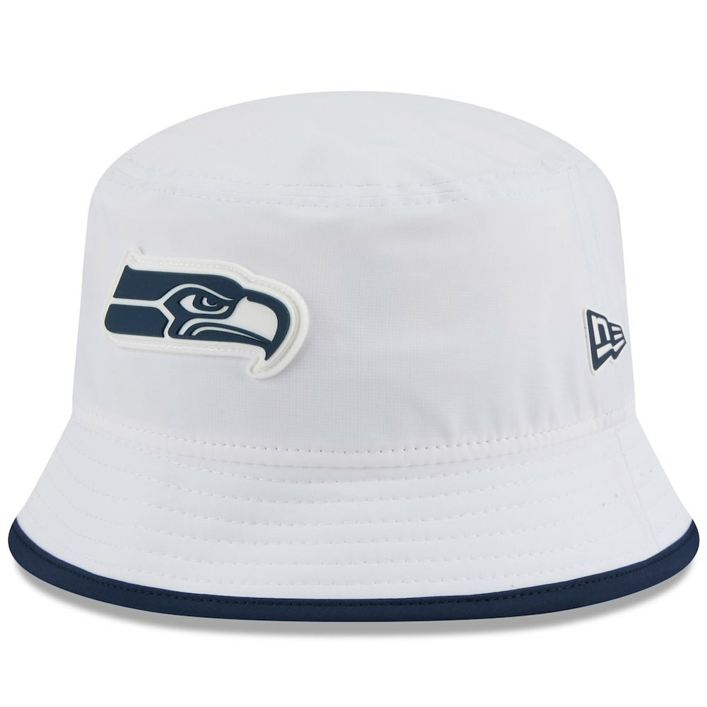 Seattle Seahawks New Era 2025 NFL Training Camp Stretch Bucket Hat - White Hats