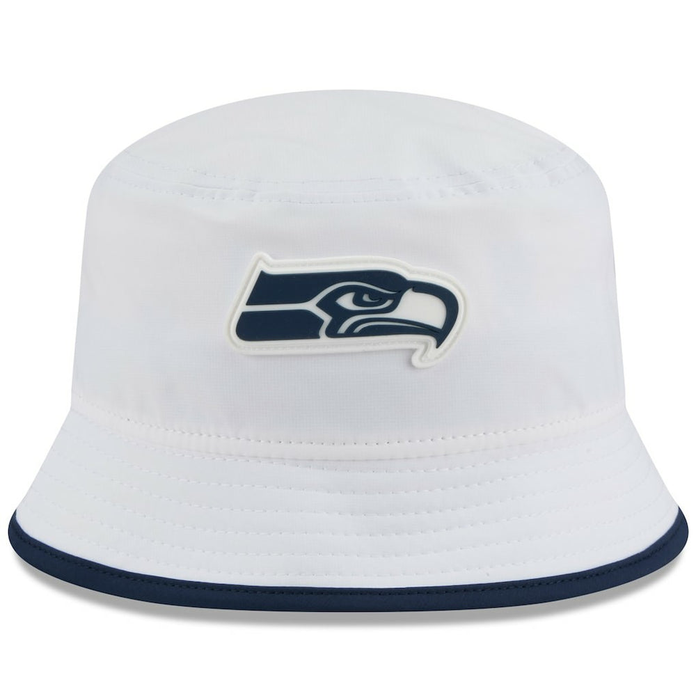 Seattle Seahawks New Era 2025 NFL Training Camp Stretch Bucket Hat - White Hats