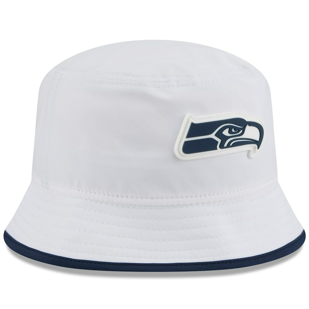 Seattle Seahawks New Era 2025 NFL Training Camp Stretch Bucket Hat - White Hats