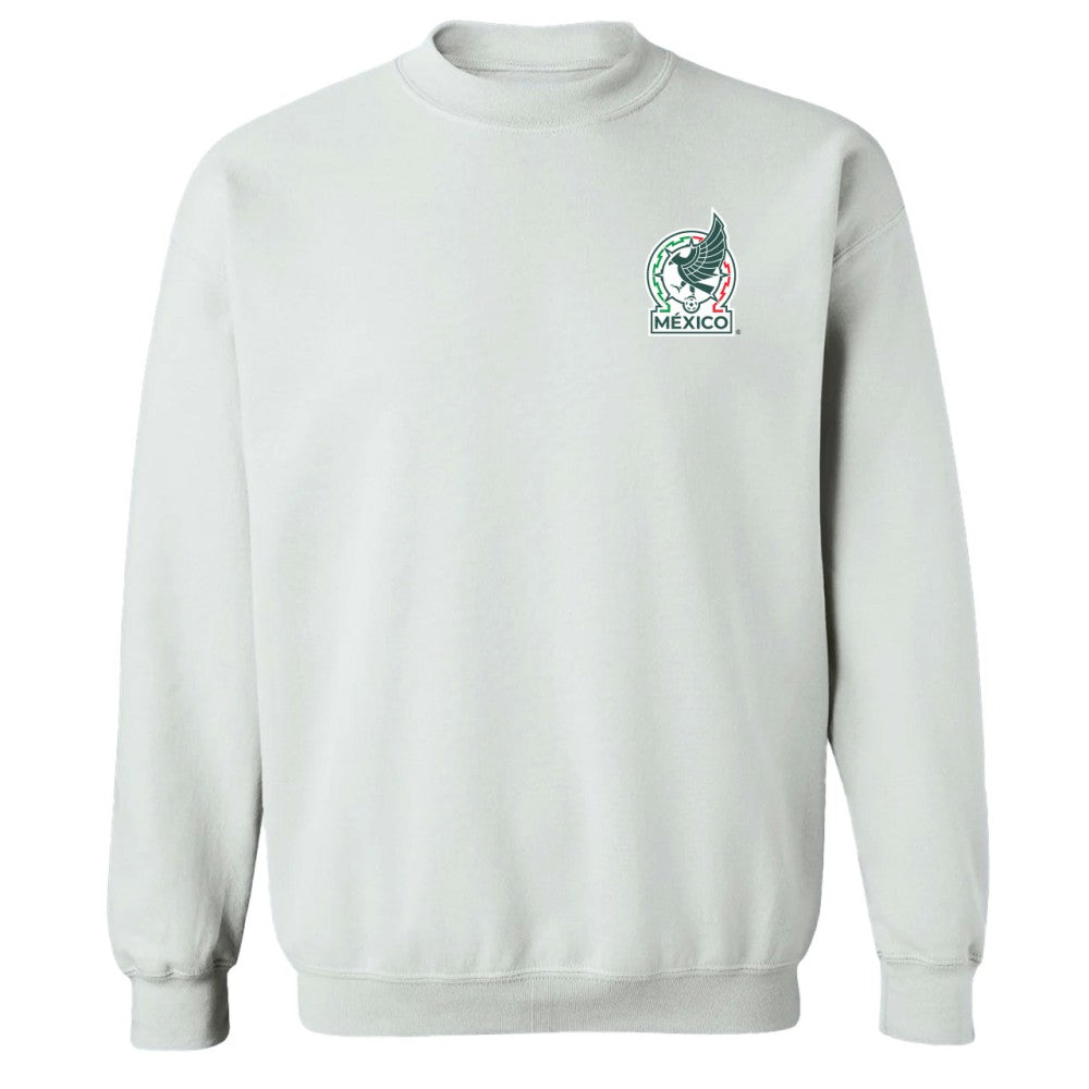 Mexico National Team Vive La Fete Women's Impressions Artwork Pullover Sweatshirt White