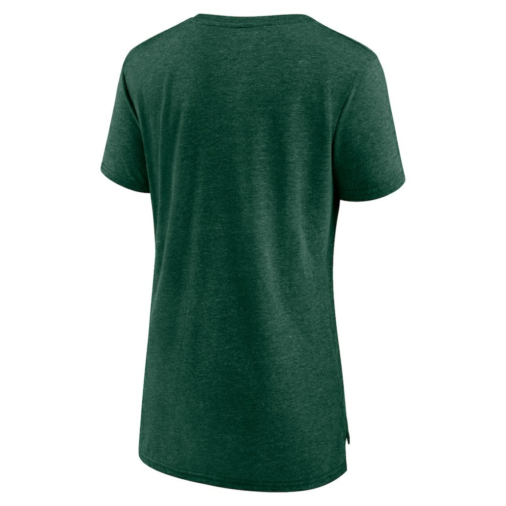 Minnesota Wild Women's Shout Out Tri-Blend T-Shirt - Green | US 202551191