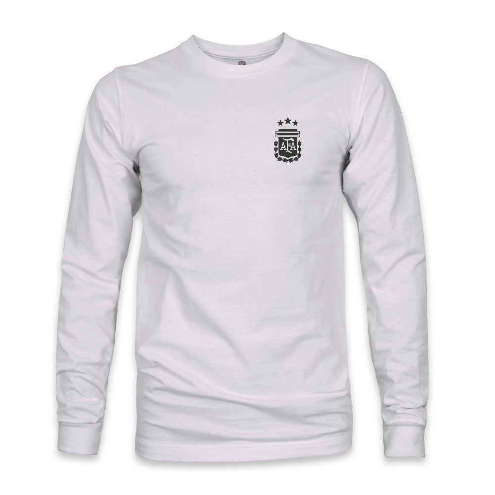 Argentina National Team 1863FC Back Team Arch Long Sleeve T-Shirt Gray