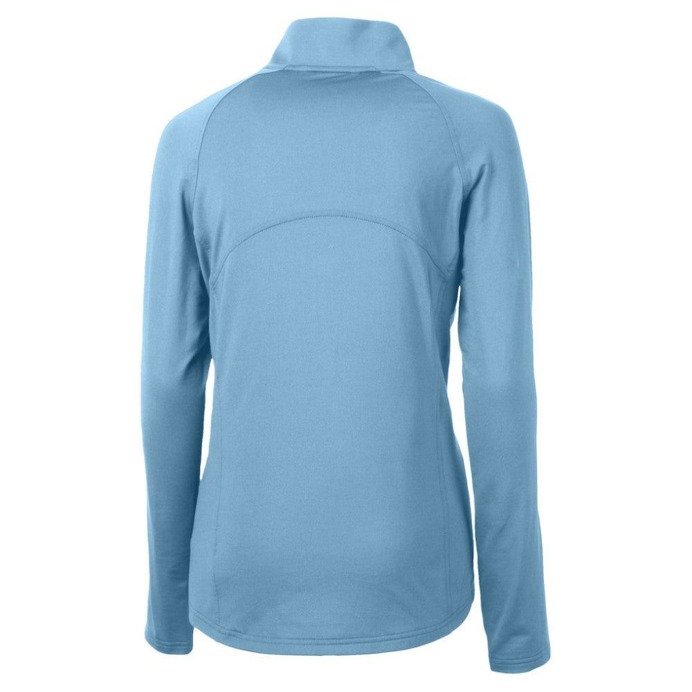 Arizona Diamondbacks Cutter & Buck Women's Raglan Adapt Eco Knit Stretch Recycled Half-Zip Top - Powder Blue Tops