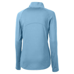 Boston Red Sox Cutter & Buck Women's Raglan Adapt Eco Knit Stretch Recycled Half-Zip Top - Powder Blue Tops